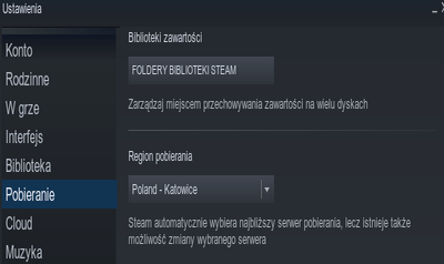 region pobierania steam